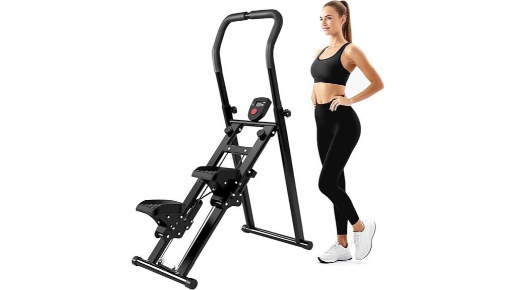 foldable lcd resistance stairstepper