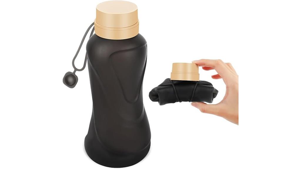 foldable leak proof silicone bottle