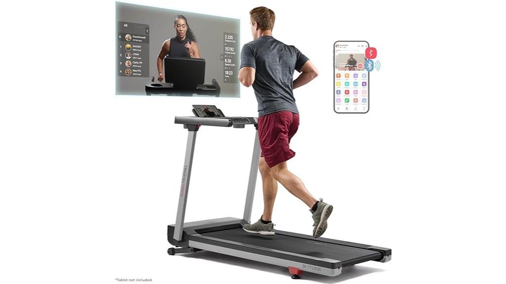 folding smart treadmill with incline