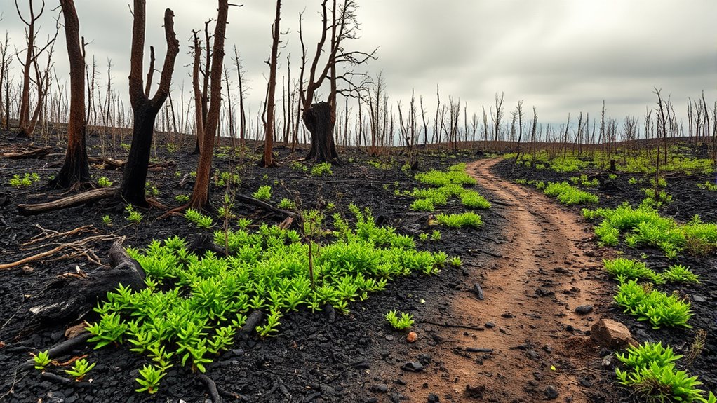 foraging in burned areas