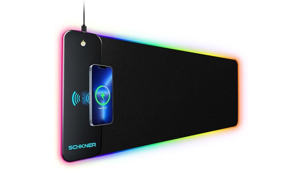 gaming mouse pad with wireless charging