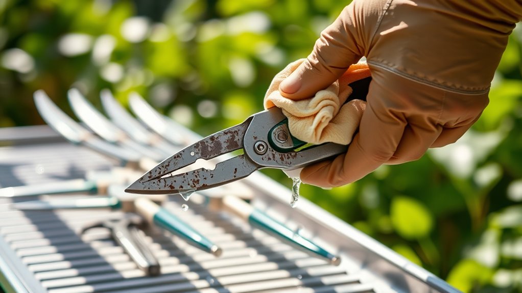 garden tool sanitation protects plants