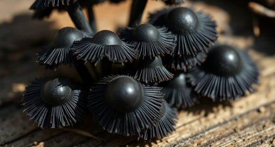 handling inky cap mushrooms