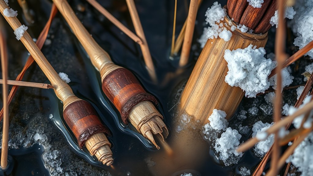 harvesting and storing cattail rhizomes