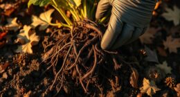 harvesting fall root vegetables