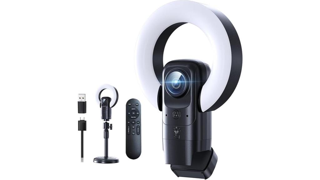 high resolution webcam with lighting