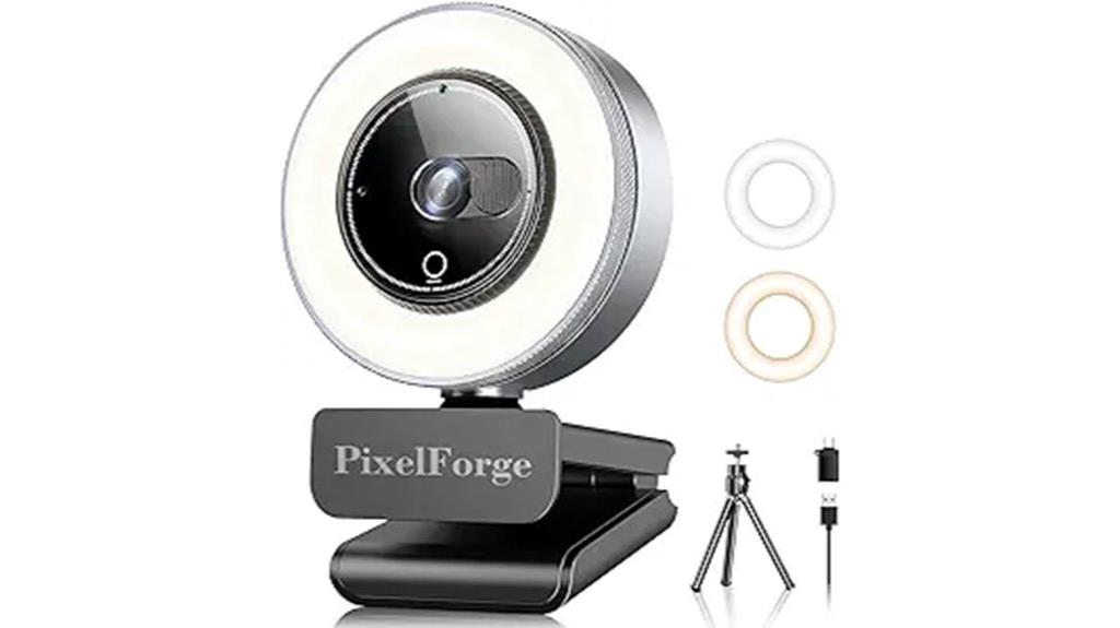 high resolution webcam with lighting