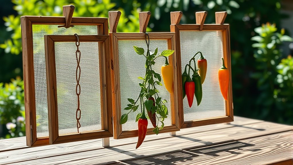homemade sun drying frames