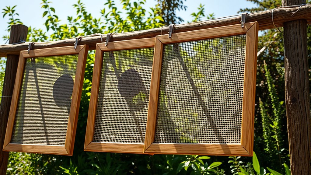 homemade sun drying screen frames