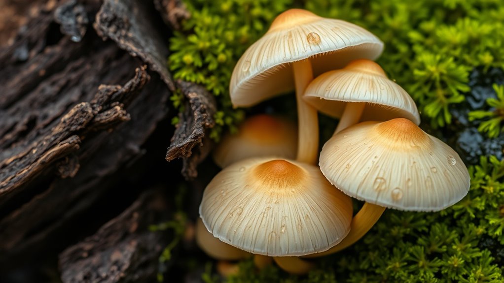 identify caution armillaria mushrooms