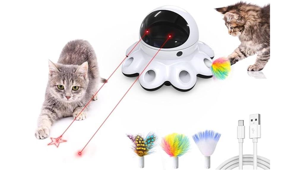 interactive feather laser toy