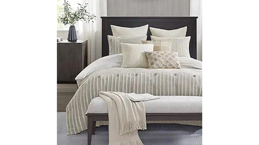 jacquard stripe king comforter