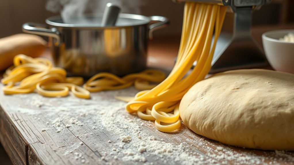 kneading extruding cooking pasta