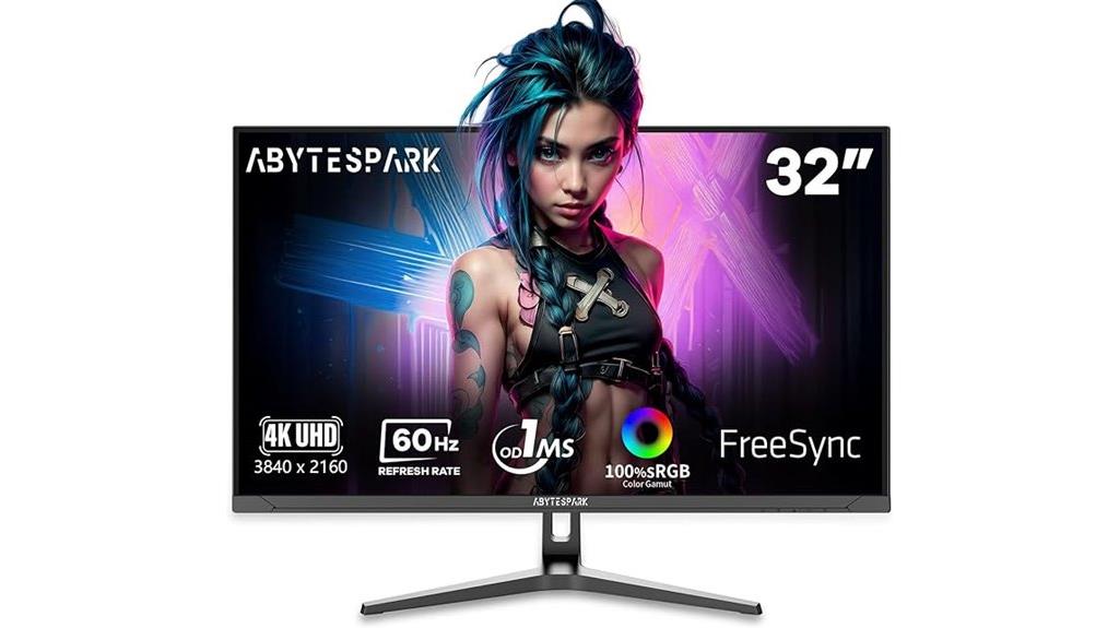 large 32 inch uhd gaming monitor