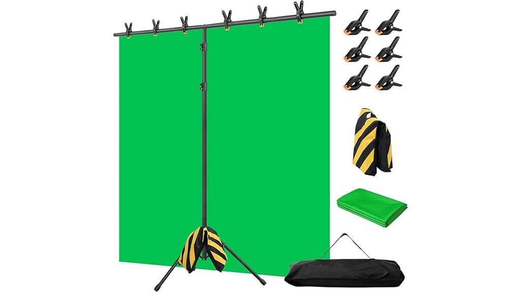 large green screen backdrop