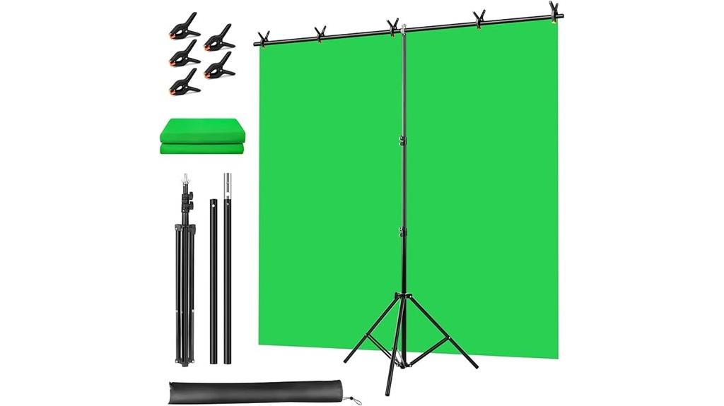 large green screen setup