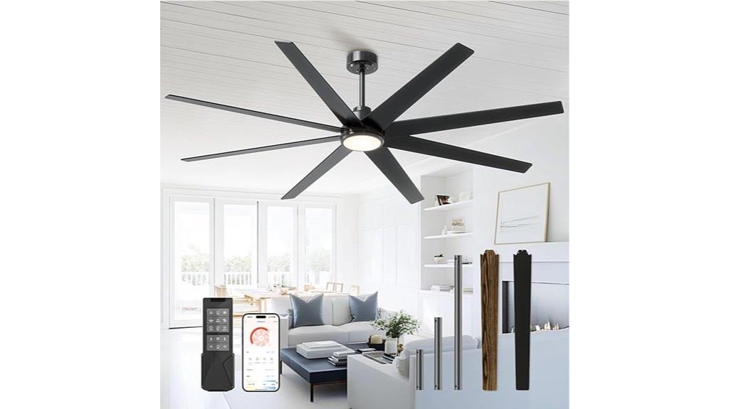 large modern ceiling fan