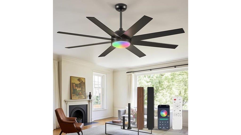large rgb ceiling fan