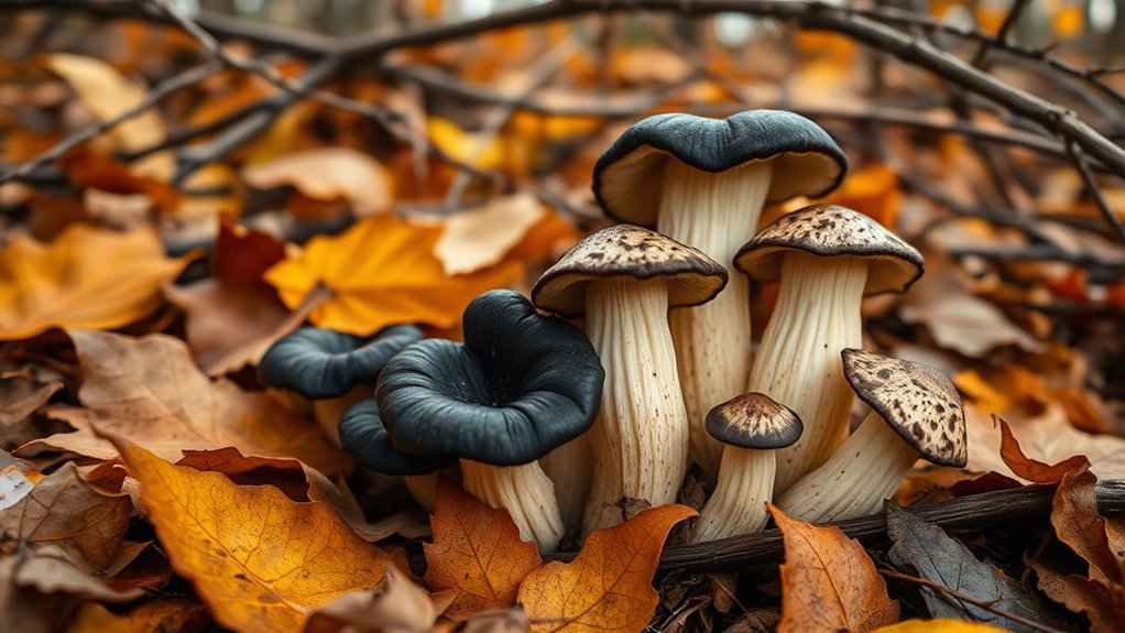 late fall mushroom foraging