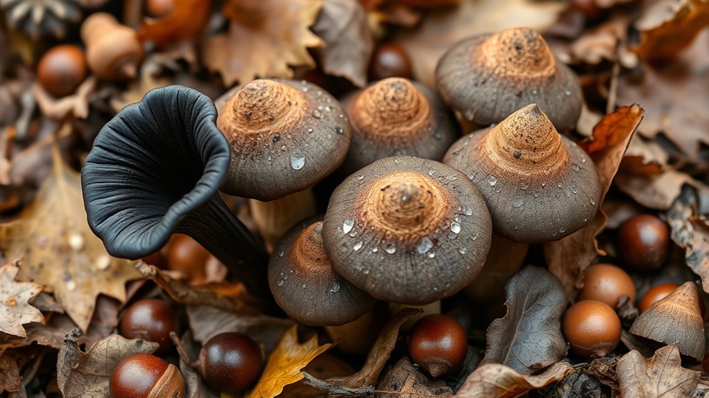 late fall mushroom foraging