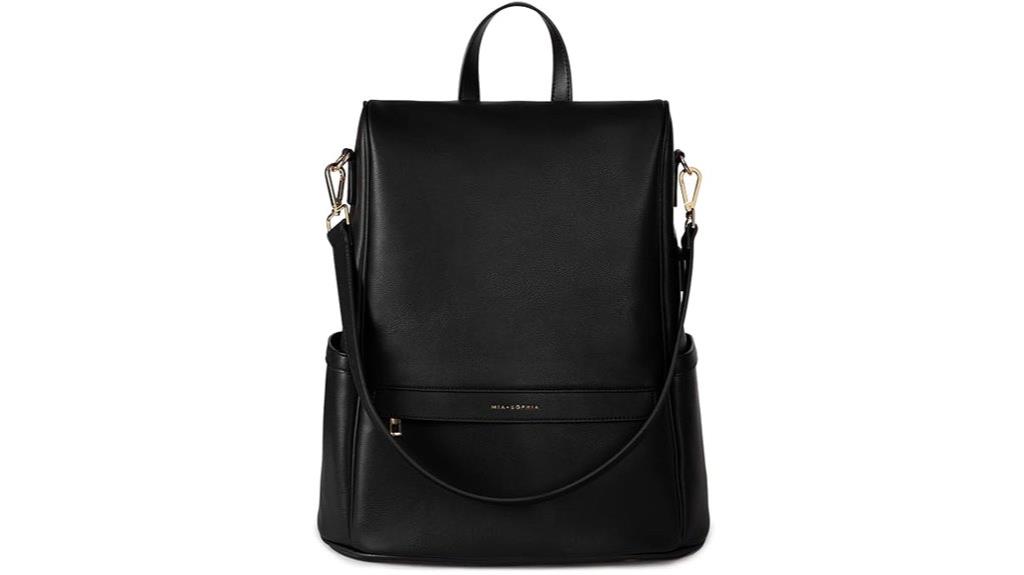 leather backpack diaper bag