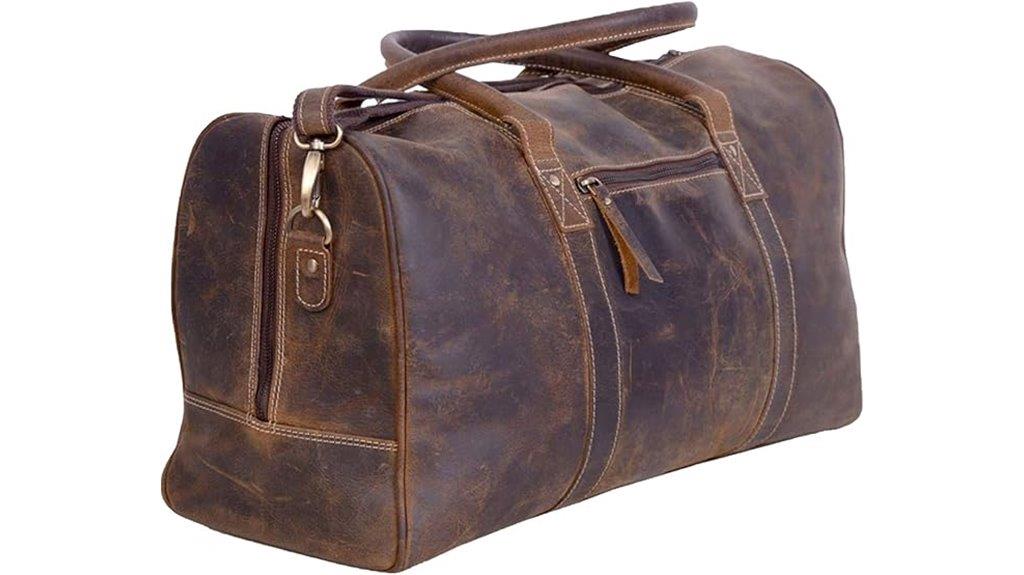 leather travel duffle bag