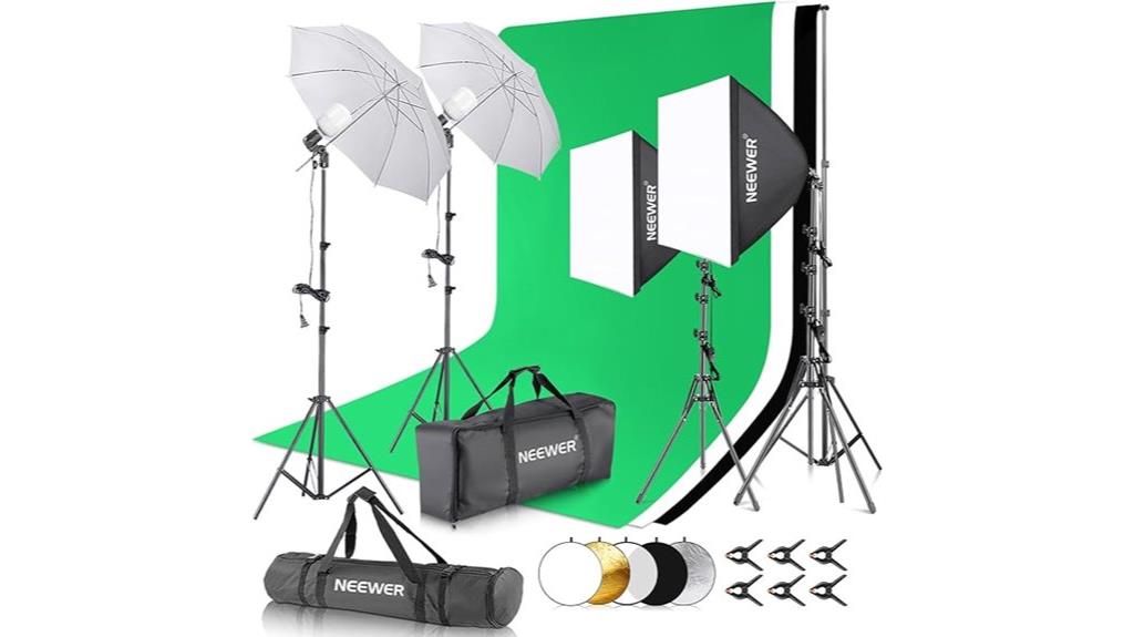 lighting kit with backdrops