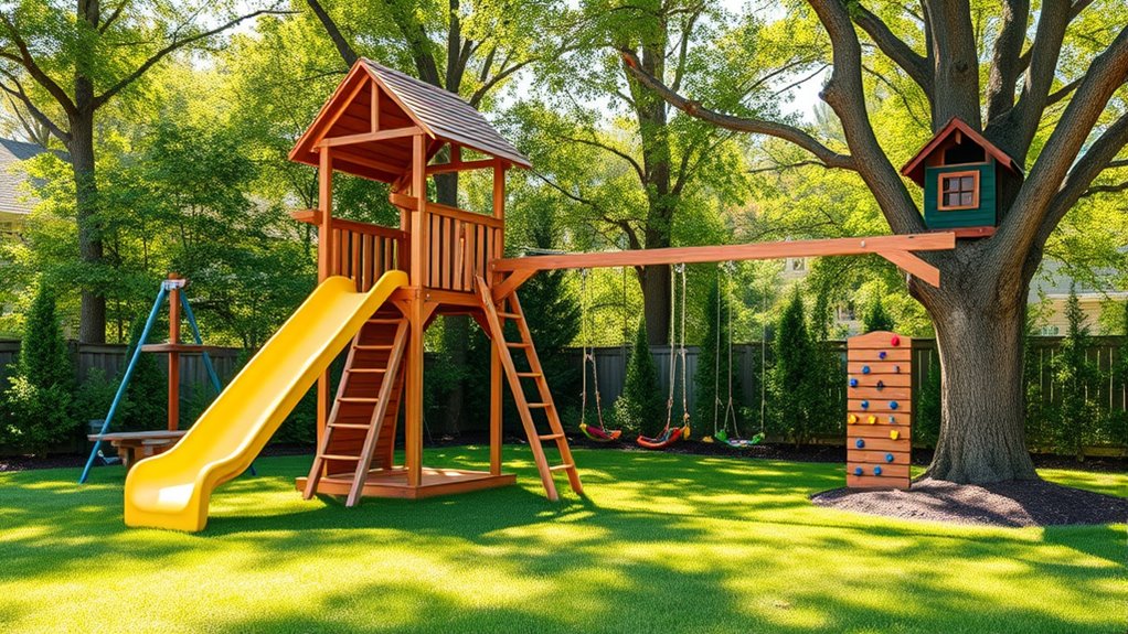 luxury backyard play structures