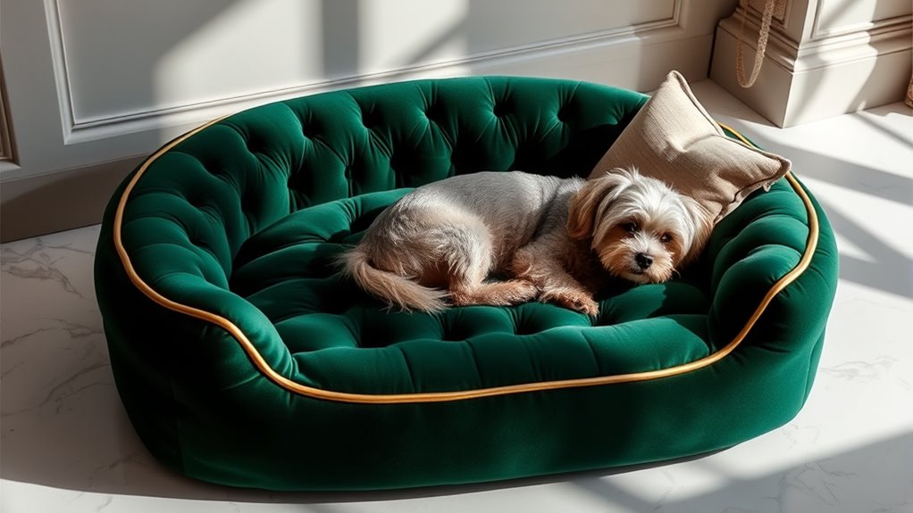 luxury dog beds selection