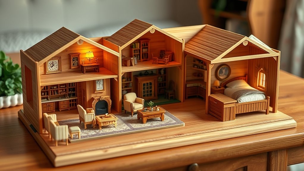 luxury handcrafted wooden dollhouses