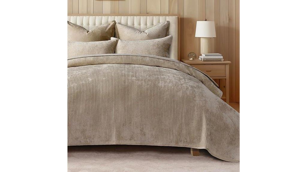 luxury king velvet quilt
