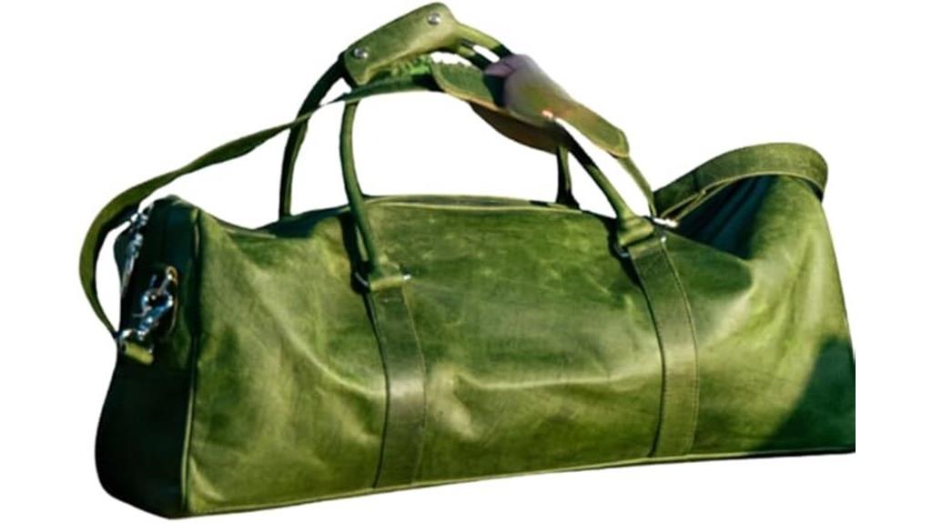 luxury leather travel bag