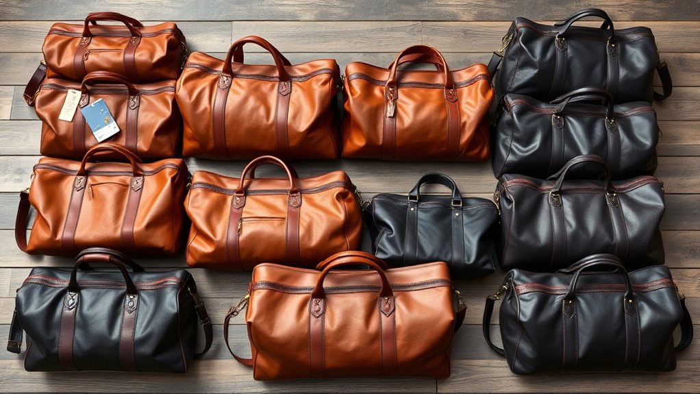 luxury leather travel bags