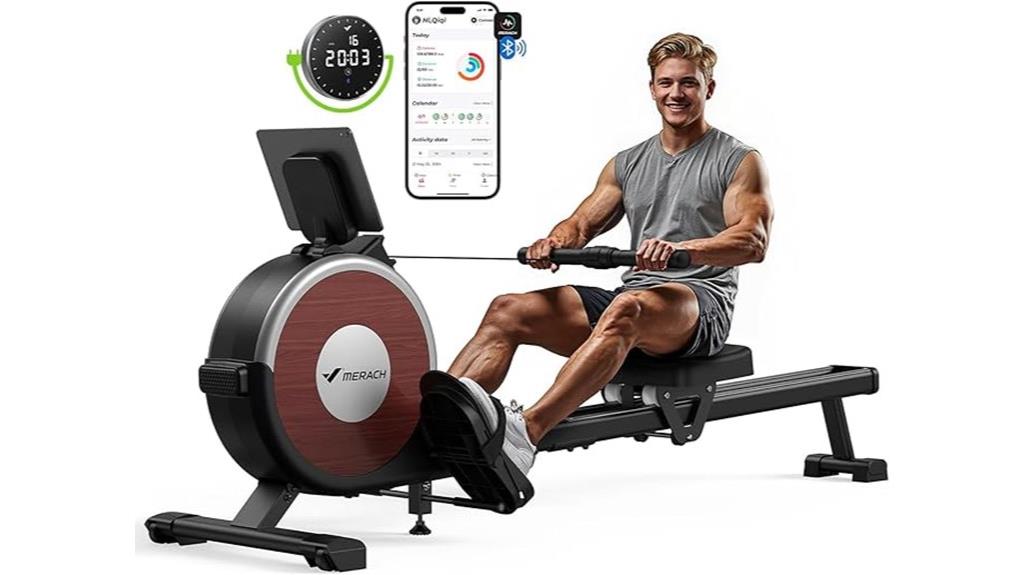 magnetic resistance rowing machine