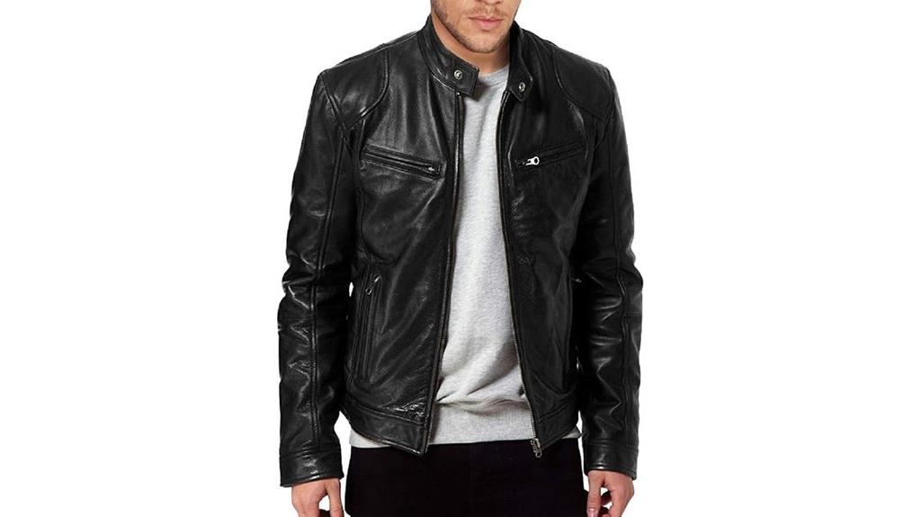 men s lambskin biker jacket