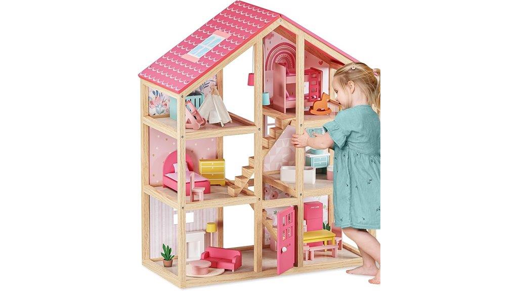 miniature wooden dollhouse