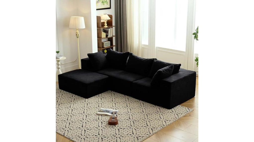 modern l shaped sectional