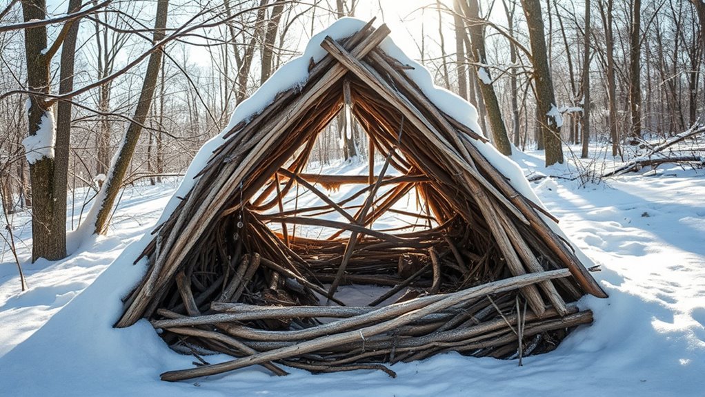 natural winter shelter construction