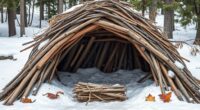 natural winter shelter construction