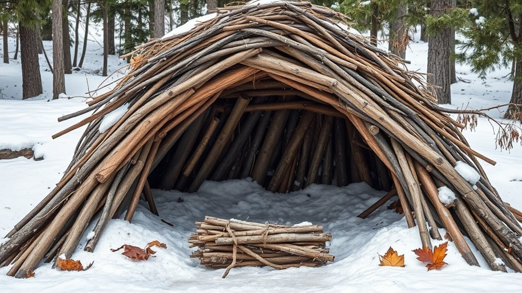 natural winter shelter construction