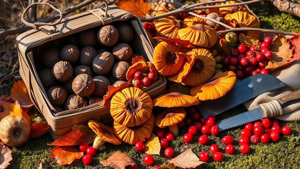 october foraging and tasks