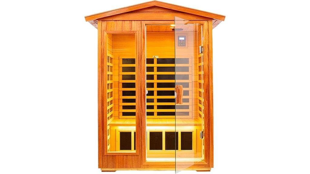 outdoor infrared sauna for two