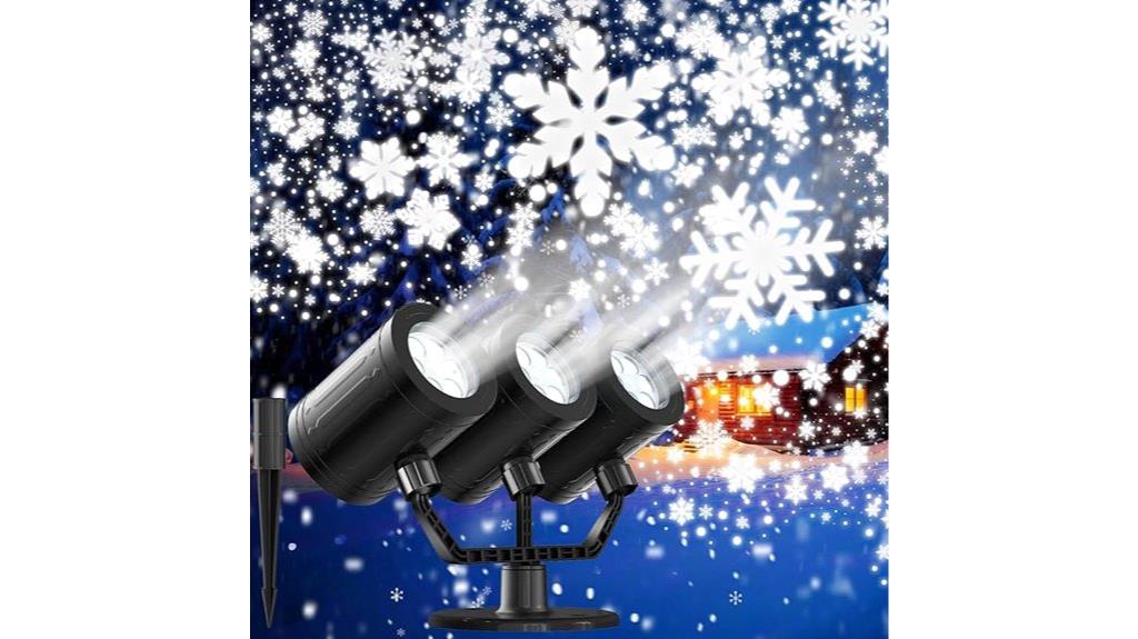 outdoor snowflake light display