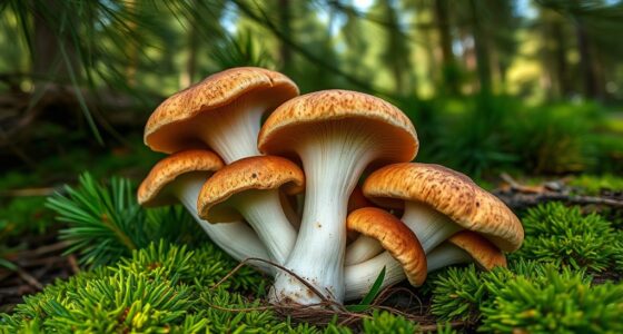 pine habitat mushroom aroma