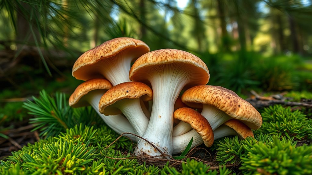 pine habitat mushroom aroma