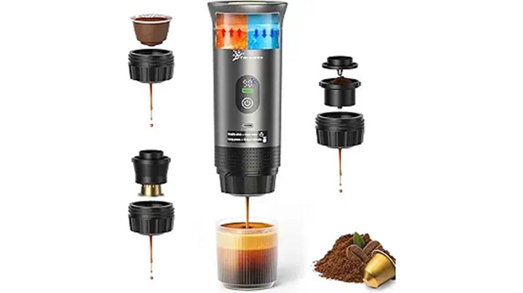 portable self heating espresso maker