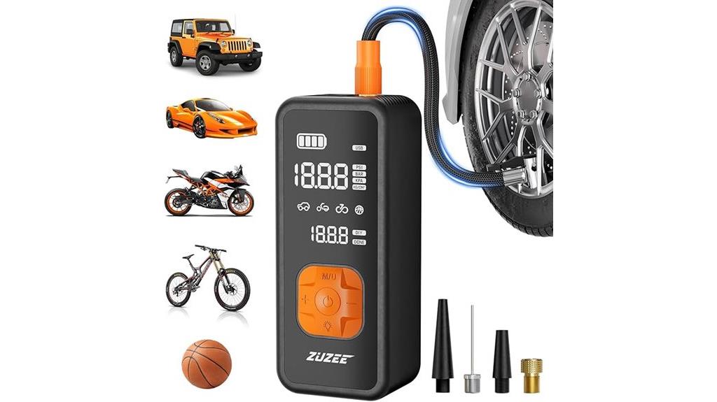 portable tire inflator gauge