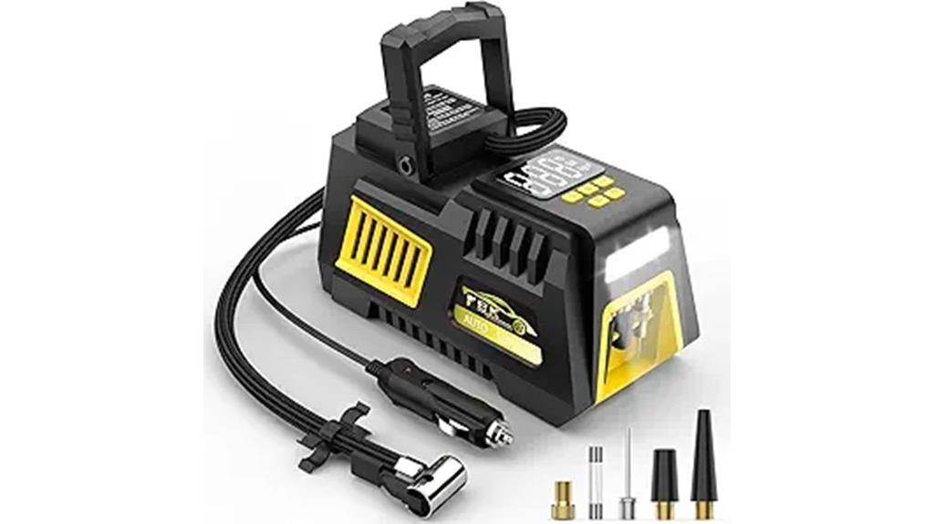 portable tire inflator set