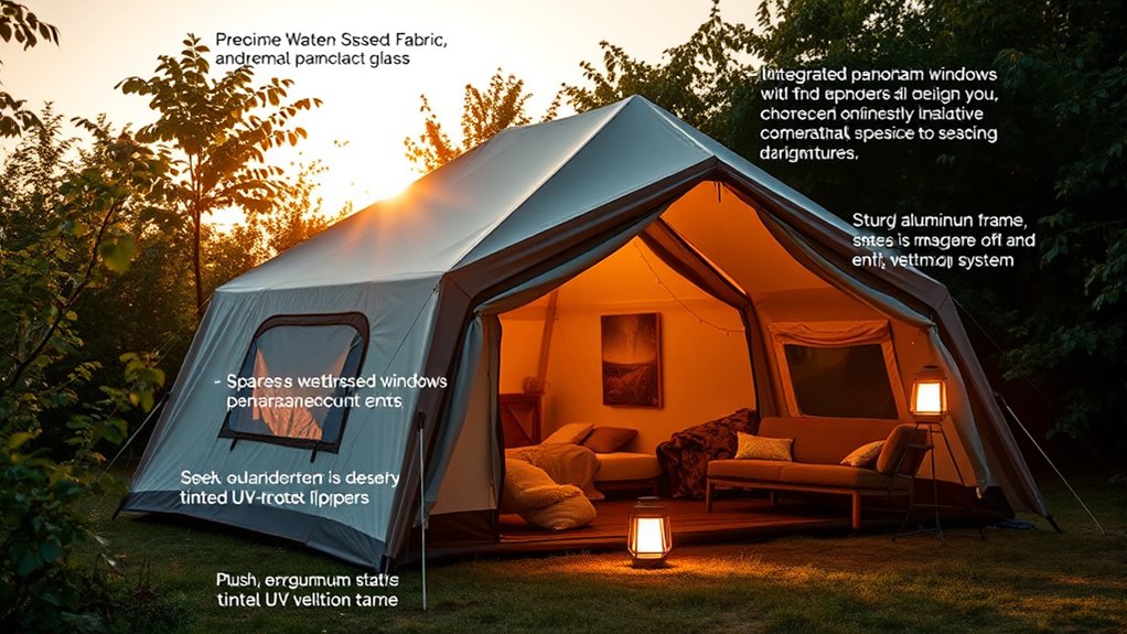 premium camping tent features