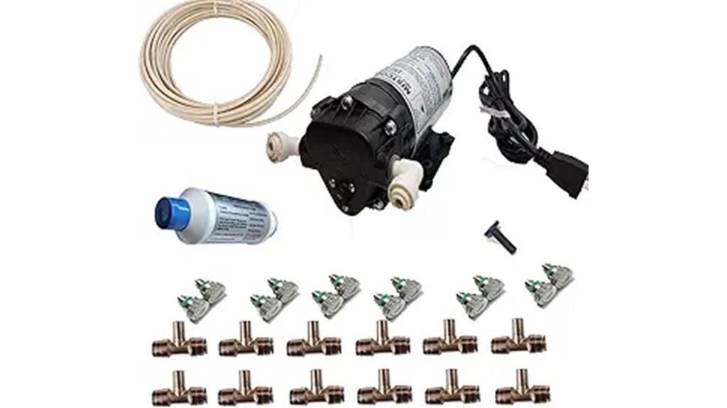 residential misting system with pump